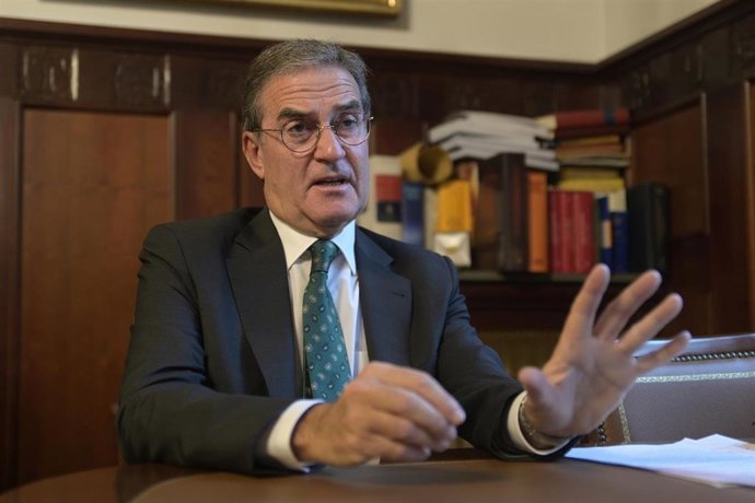 El nuevo presidente del Tribunal Superior de Xustiza de Galicia, José María Gómez y Díaz-Castroverde durante su entrevista a Europa Press, en Galicia, a 27 de septiembre de 2019.