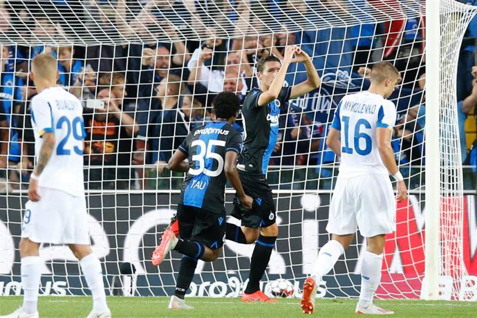 El Brujas celebra un gol en la fase previa de la Champions