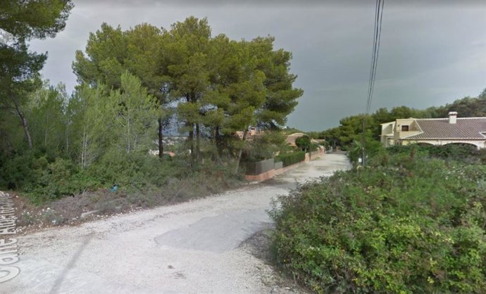 Calle donde ha tenido lugar el accidente, en Xbia