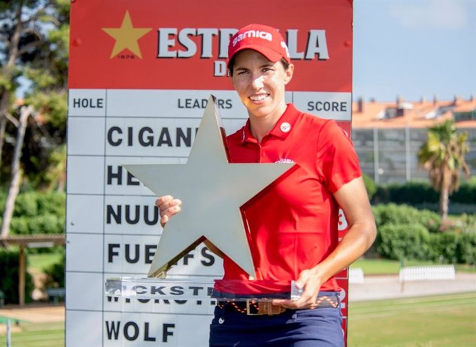La golfista española Carlota Ciganda, en el Estrella Damm Mediterranean Ladies Open.