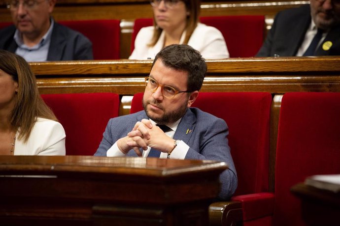 El vicepresidente de la Generalitat, Pere Aragons, durante el debate sobre política general, en el Parlament de Catalunya, en Barcelona, a 25 de septiembre de 2019.