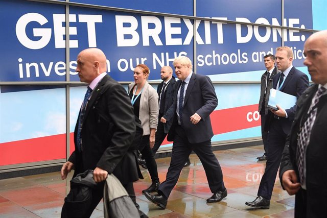 Boris Johnson llegando a la conferencia de los 'tories' en Mánchester