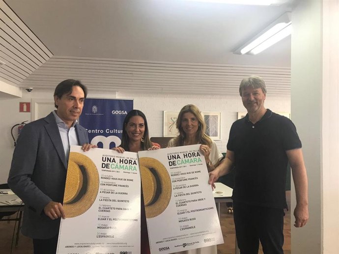 Presentación del ciclo 'Una hora de cámara' de la OCG, con Vogl, a la derecha en la imagen de archivo