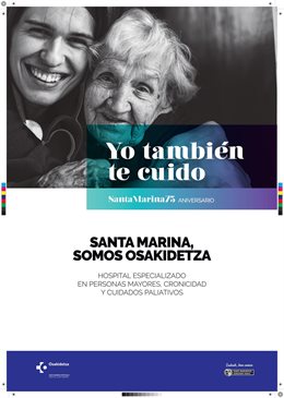 Cartel del 75 aniversario del Hospital de Santa Marina