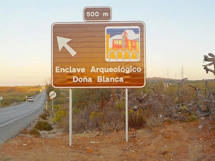 Señalítica al conjunto arqueológico de Doña Blanca en El Puerto