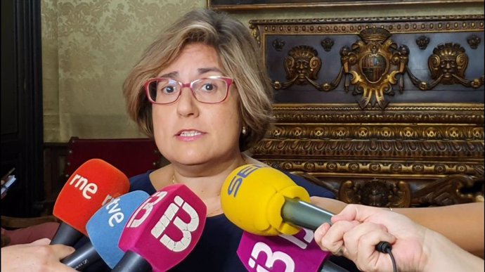 La portaveu del PP de Palma, Mercedes Celeste, en declaracions als mitjans.