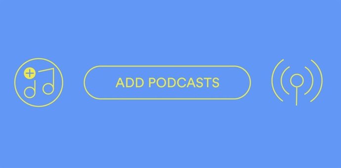 Añadir podcasts a las listas de reproducción de canciones
