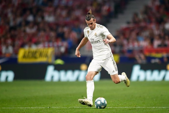 Gareth Bale of Real Madrid during the Spanish League (La Liga) football match played between Atletico de Madrid and Real Madrid at Wanda Metropolitano Stadium in Madrid, Spain, on September 28, 2019.
