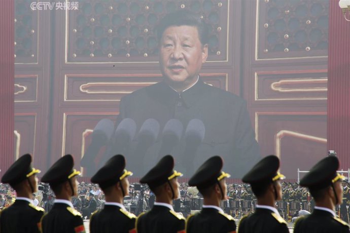 El presidente chino, Xi Jingping, da un discurso en el 70 aniversario de la República Popular