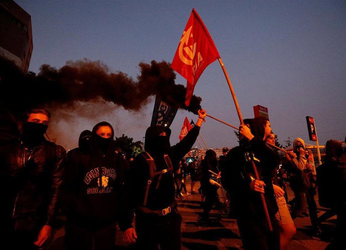 Manifestación de independentista en Girona en el segundo aniversario del referén