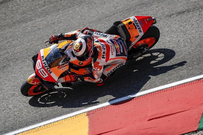El piloto español Jorge Lorenzo (Repsol Honda) en el GP Aragón 2019