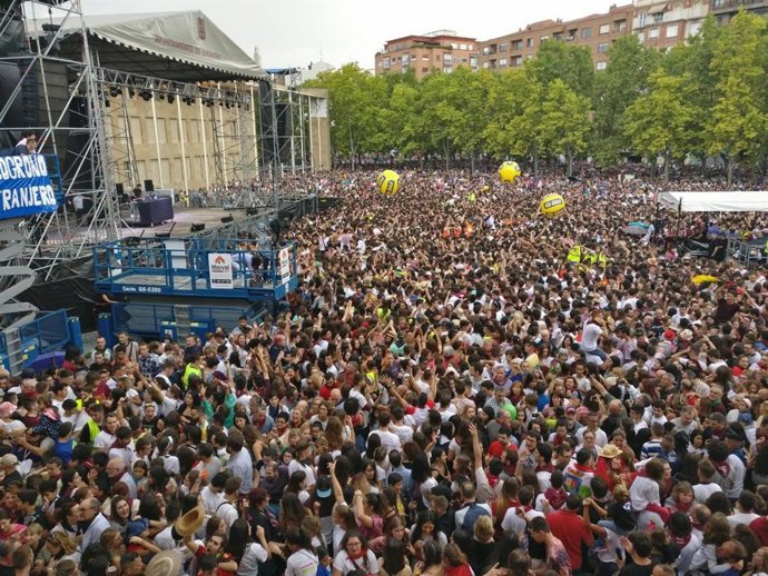Plaza del Ayuntamiento de Logroño en el cohete 2019