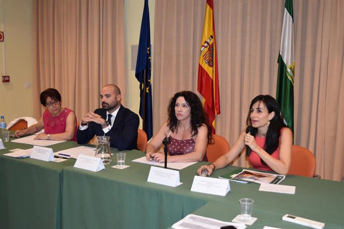 La consejera de Igualdad, Rocío Ruiz, preside una reunión del Consejo Andaluz de Mayores, órgano de participación de estas políticas. 