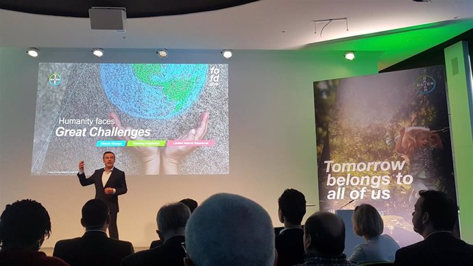 El presidente de Crop Science Division de Bayer, Liam Condon, presenta en Monheim (Alemania) el 'Diálogo sobre el Futuro de la Agricultura' 2019, bajo el lema "El mañana nos pertenece a todos".