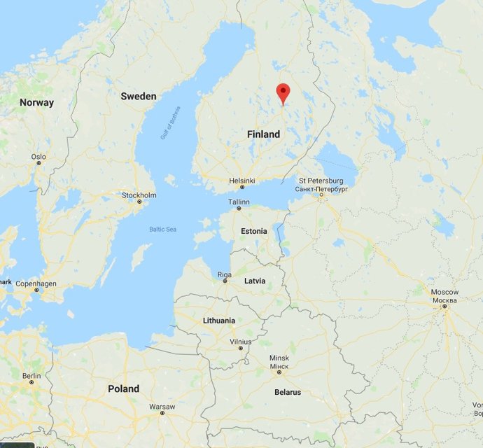 Situació de Kuopio, la localitat de l'est de Finlndia en la qual s'ha registrat un incident violent en un centre de Formació Professional