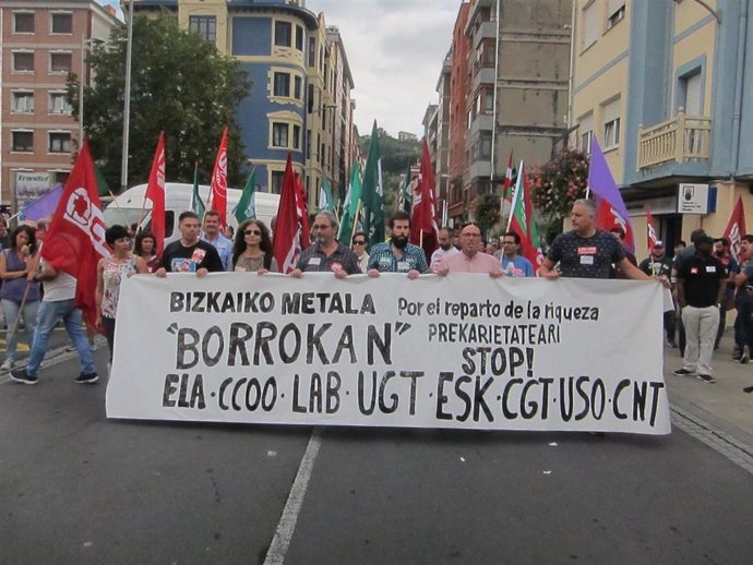 Manifestación en Erandio del Metal de Bizkaia