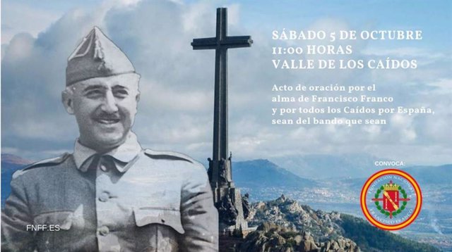 Fundación Francisco Franco convoca el sábado un acto de oración por el "alma" del dictador ante la sentencia del TS