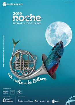 Imagen del cartel anunciador de la Noche en Blanco del Teatro de la Maestranza.