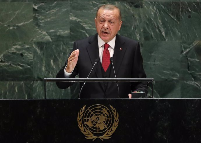 El presidente de Turquía, Recep Tayyip Erdogan, ante la Asamblea General de Naciones Unidas