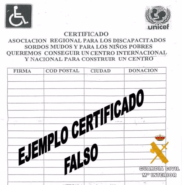 Certificado falso