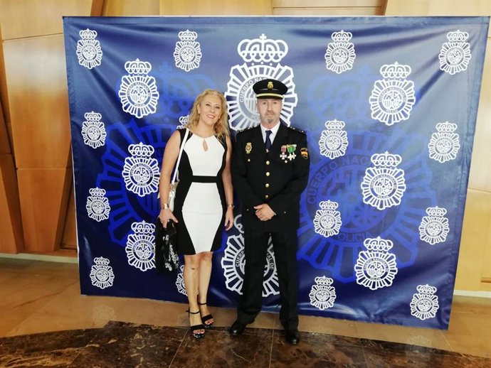 La diputada nacional y coordinadora de la campaña del PP de Málaga para las elecciones generales, Carolina España, durante el acto central organizado con motivo de la festividad del Día de la Policía Nacional.