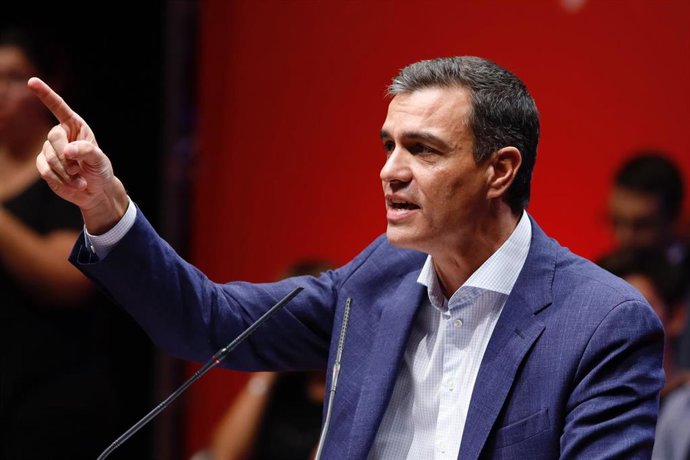 Acto del PSOE con Pedro Sánchez en Zaragoza (Aragón)