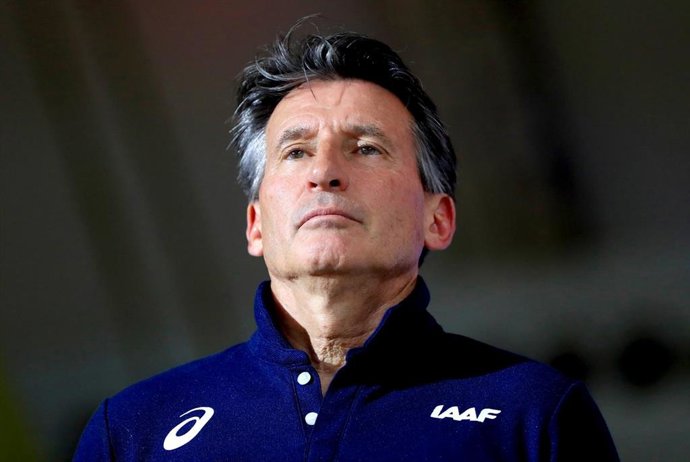 Sebastian Coe durante los Mundiales de Atletismo de Doha