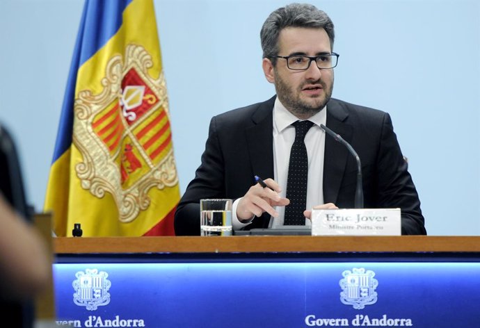 El ministre portaveu, ric Jover, durant la roda de premsa posterior al Consell de Ministres d'Andorra.
