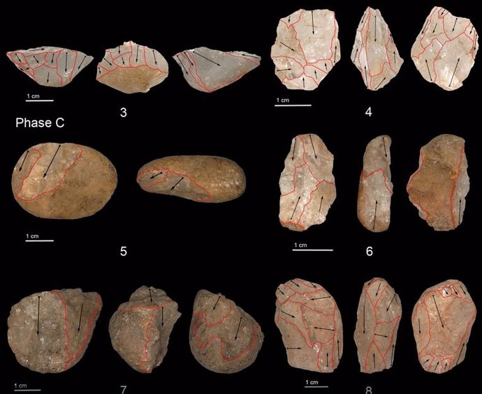 Utensilios de piedra en miniatura de 45.000 años hallados en Sri Lanka