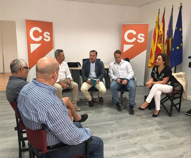 El diputat Joan Mesquida (Cs) durant una reunió a Eivissa