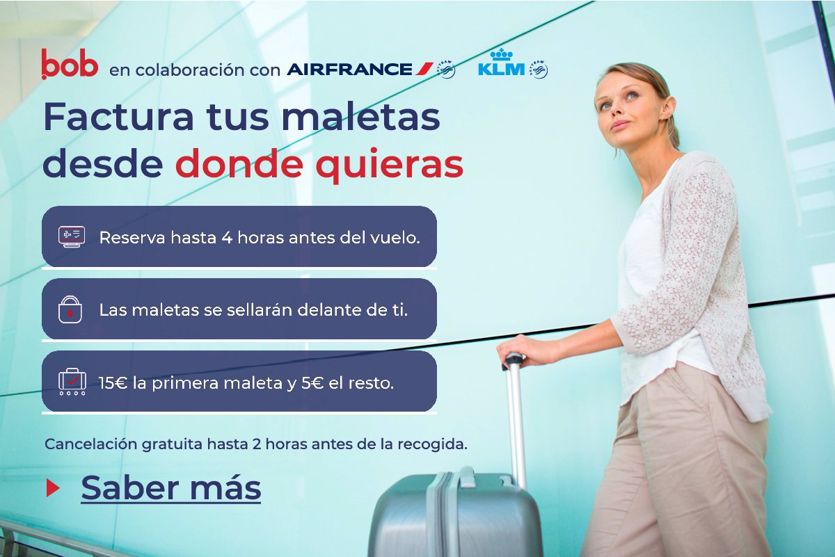 Air France y KLM ofrecen en España un nuevo servicio de maletas junto a la  'start up' Bag on Board