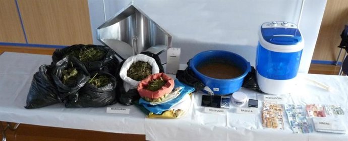 Imagen de las sustancias incautadas.