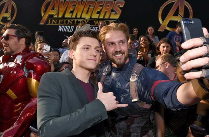 Tom Holland en la premiere de Vengadores: Infinity War