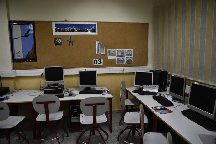 Aula de informática del Colegio de Educación Infantil y Primaria (CEIP) Joaquín Costa de Madrid.
