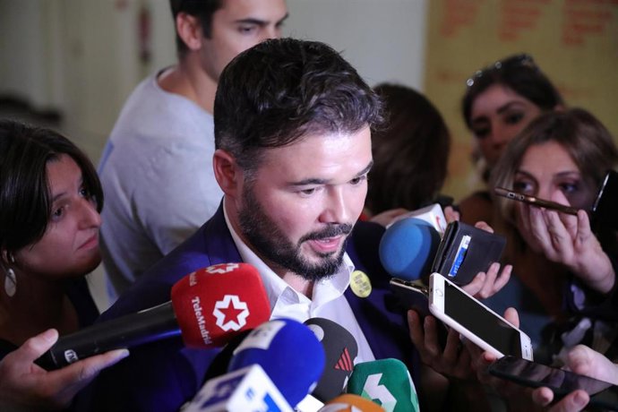 El portavoz de ERC en el Congreso, Gabriel Rufián.