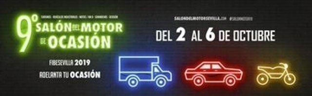 Imagen del cartel anunciador del 9º Salón del Motor de Ocasión, que se celebra en el Palacio de Congresos de Sevilla (Fibes).