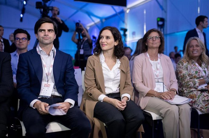 La presidenta de la Comunidad de Madrid, Isabel Díaz Ayuso, Díaz Ayuso, asiste la clausura de los Premios enlightED, un acto Desarrollado en el marco del South Summit Madrid 2019.