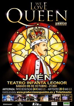 Cartel del espectáculo 'We love Queen'.