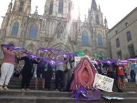 Protestan en Barcelona contra la "criminalización del feminismo" en el juicio al 'Coño insumiso'