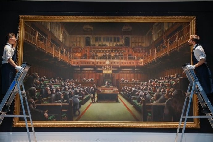 La obra 'Devolved Parlament' de Banksy