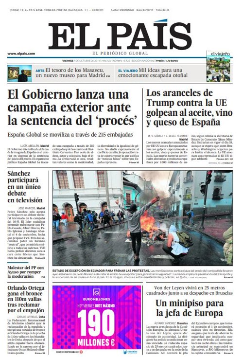 Portada El País