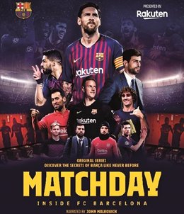 Poster promocional de la serie 'Matchday - Inside FC Barcelona' de Rakuten y Bara Studios