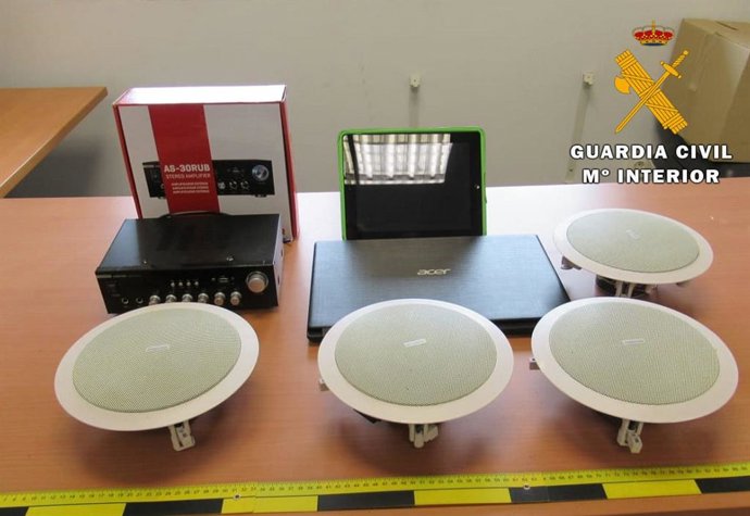 Objetos recuperados por la Guardia Civil