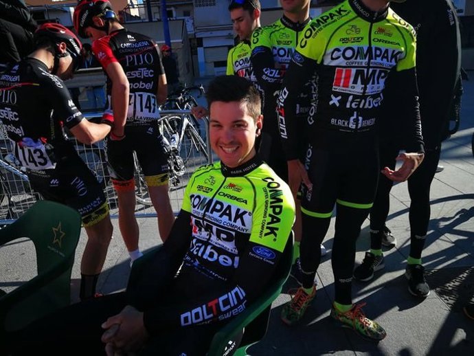 El fallecido ciclista catalán Modest Capell en una competición