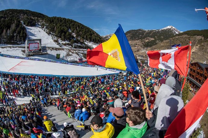 Ambiente en la estación de Grandvalira durante la Copa del Mundo de 2019