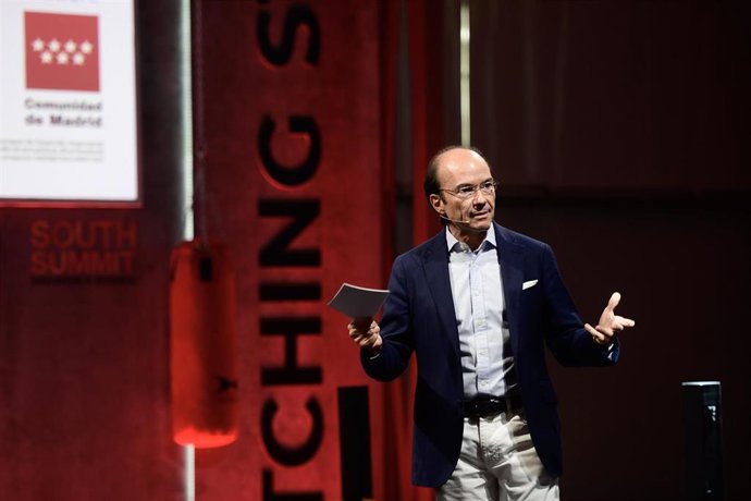 El consejero de Universidad, Ciencia e Innovación de la Comunidad de Madrid, Eduardo Sicilia, interviene en el South Summit Madrid 2019.