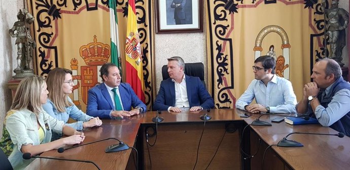 Ricardo Sánchez, durante su visita a Herrera