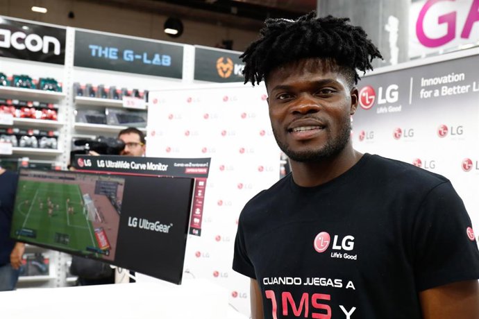 Thomas Partey, jugador del Atlético de Madrid, durante su paso por la Madrid Games Week 2019