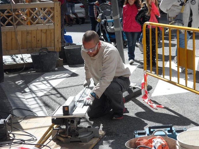 Un treballador del sector de la construcció a Andorra