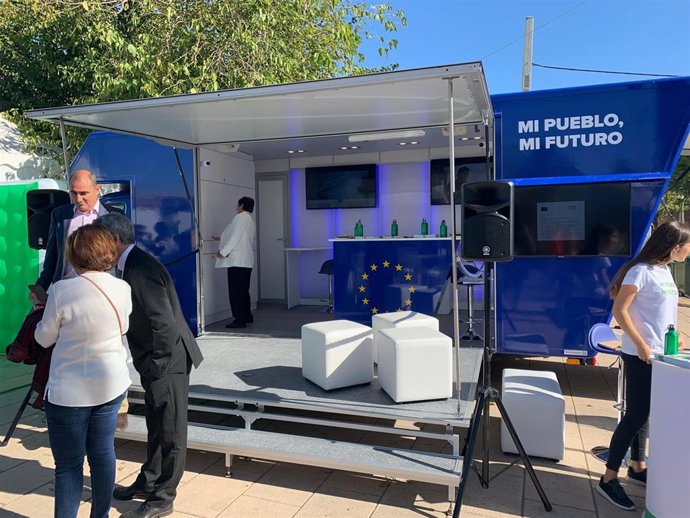 Stand de la Comisión Europea en la Feria de Zafra
